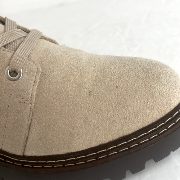 NORDSTROM Noomonie Weather Repellent Leather Suede Tan Lace-Up Boots Size 7 NEW - Picture 5 of 12